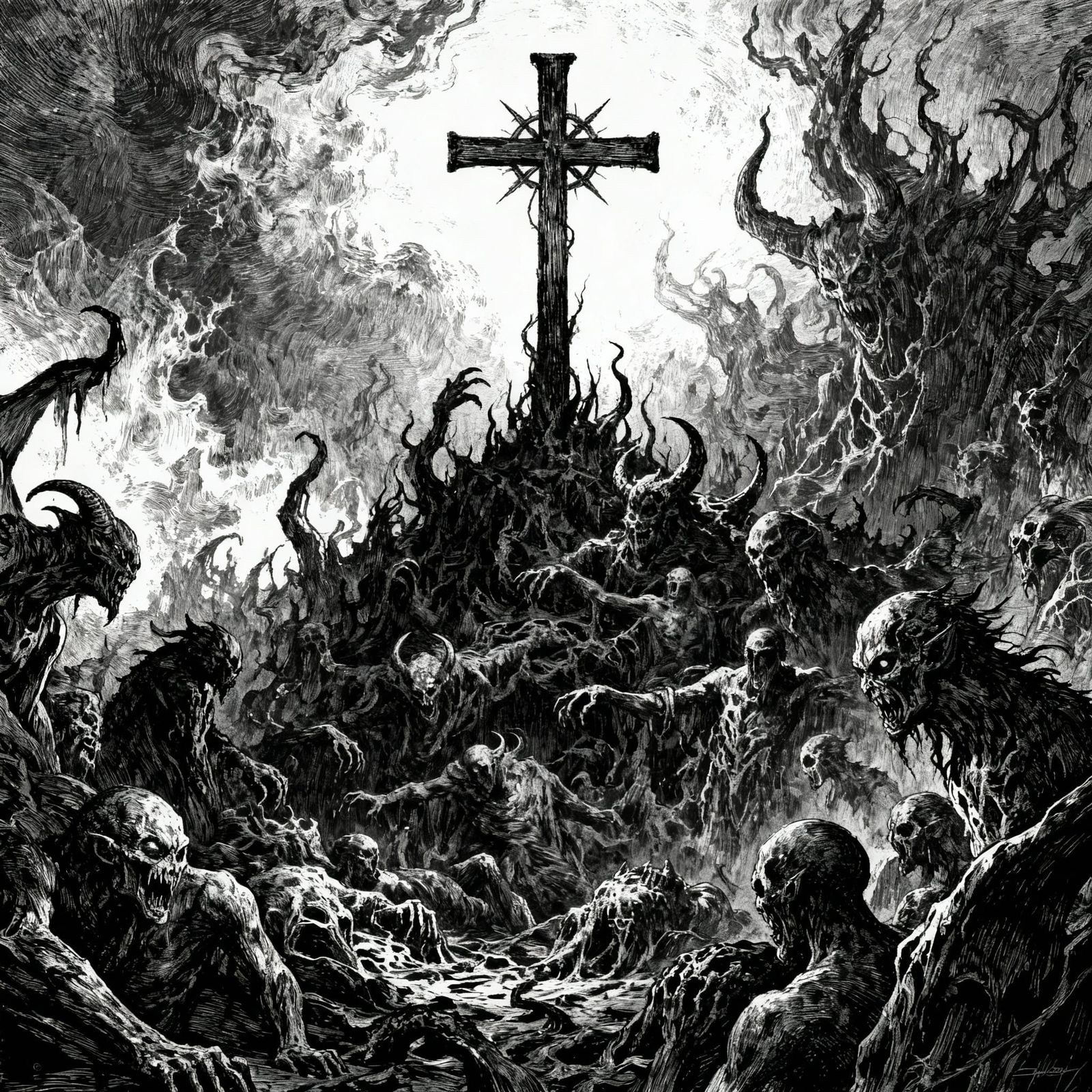 Hellish Black Metal Art: Abstract Horrors in Gustave Doré St...