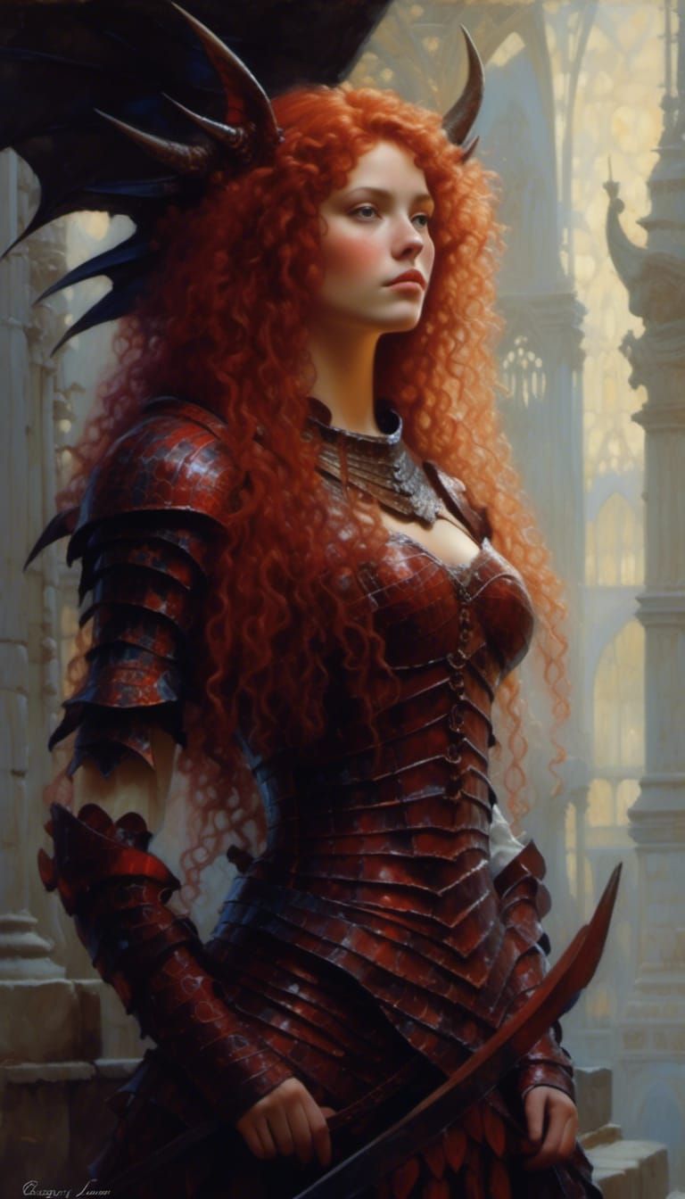 Lady Britomart, Dragon Slayer with Fairy Wings