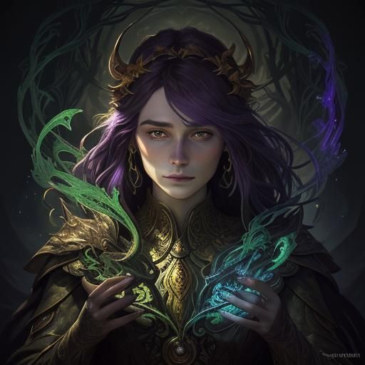 Mystical Autumn Treant in Dark Fantasy Style