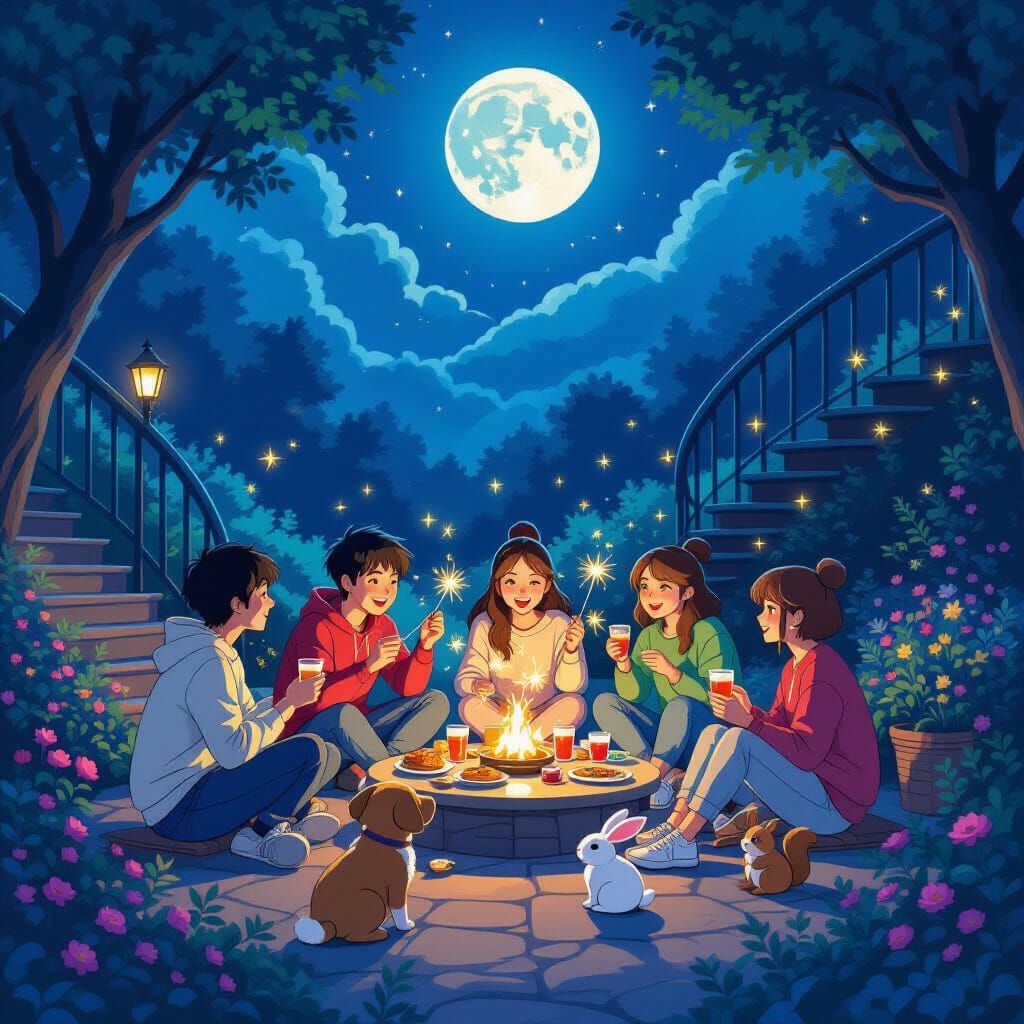 Friends Dance and Sing in Magical Secret Garden