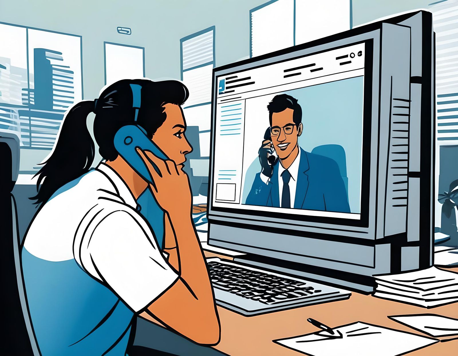 Recruiter on Phone Discussing Job Opening