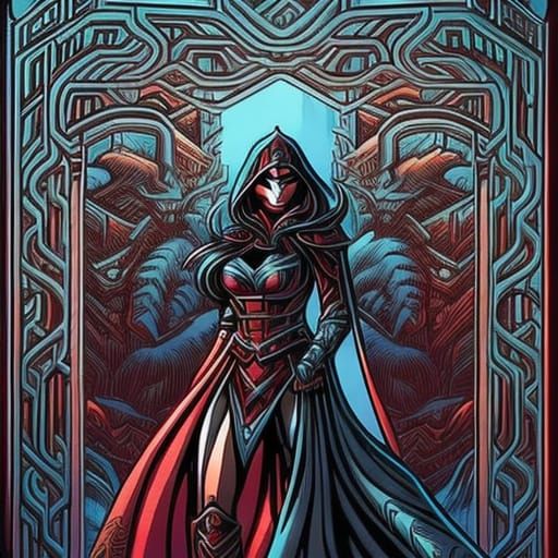 Dynamic Eurasian Avatar in Comic Book Style