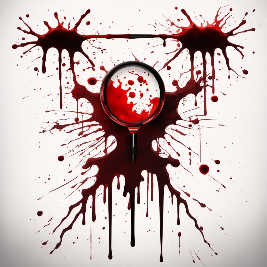 Bloody Rorschach Test in Spooky Laboratory