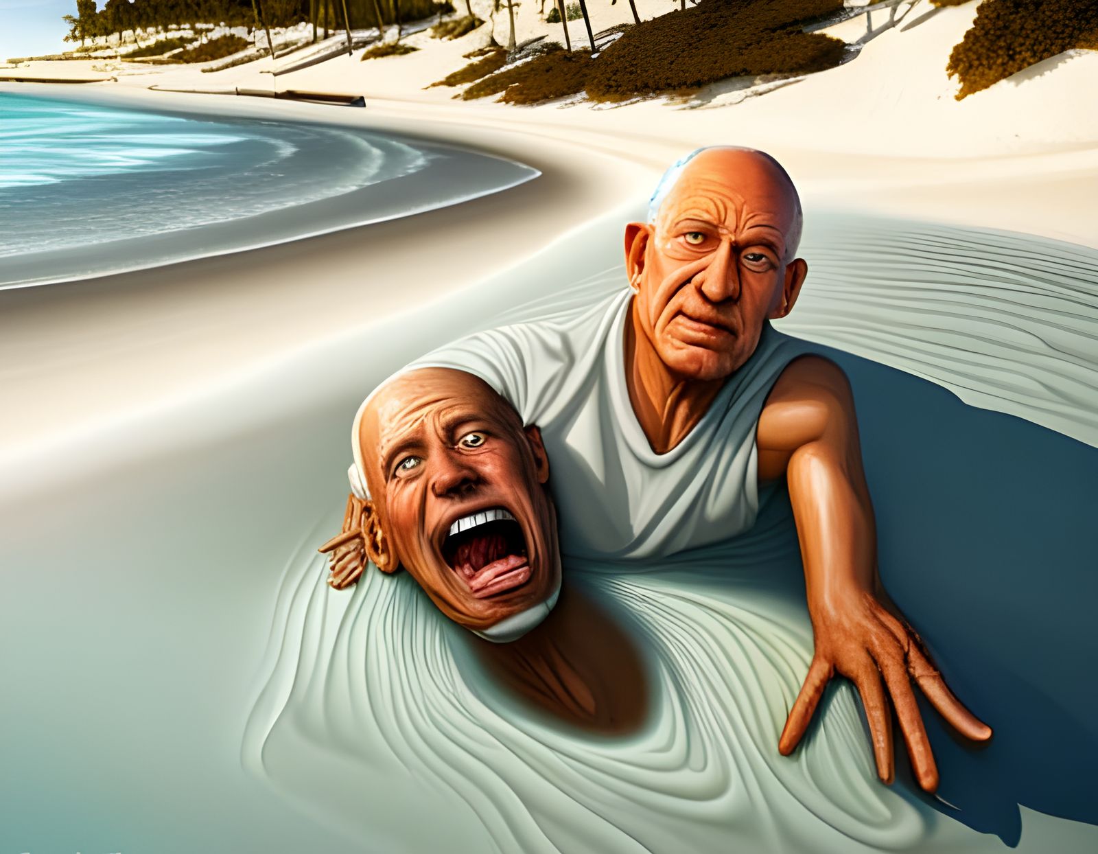 Terrified Beachgoers Witness Man Buried in Sand