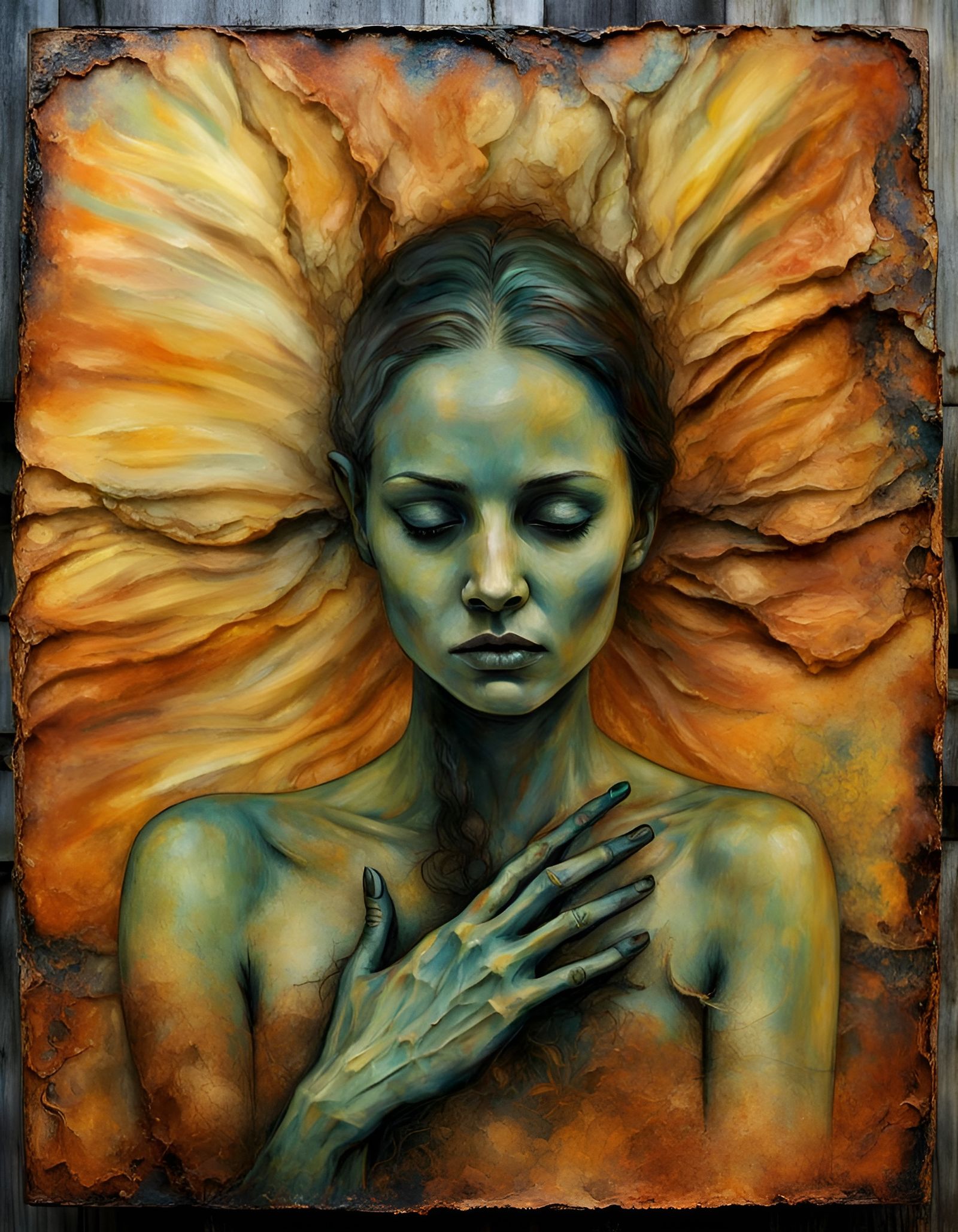 Delicate 3D Scratchitti Figure in Dreamscape