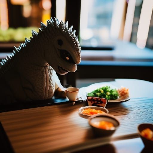 Godzilla Fine Dining: Sushi Feast in Style