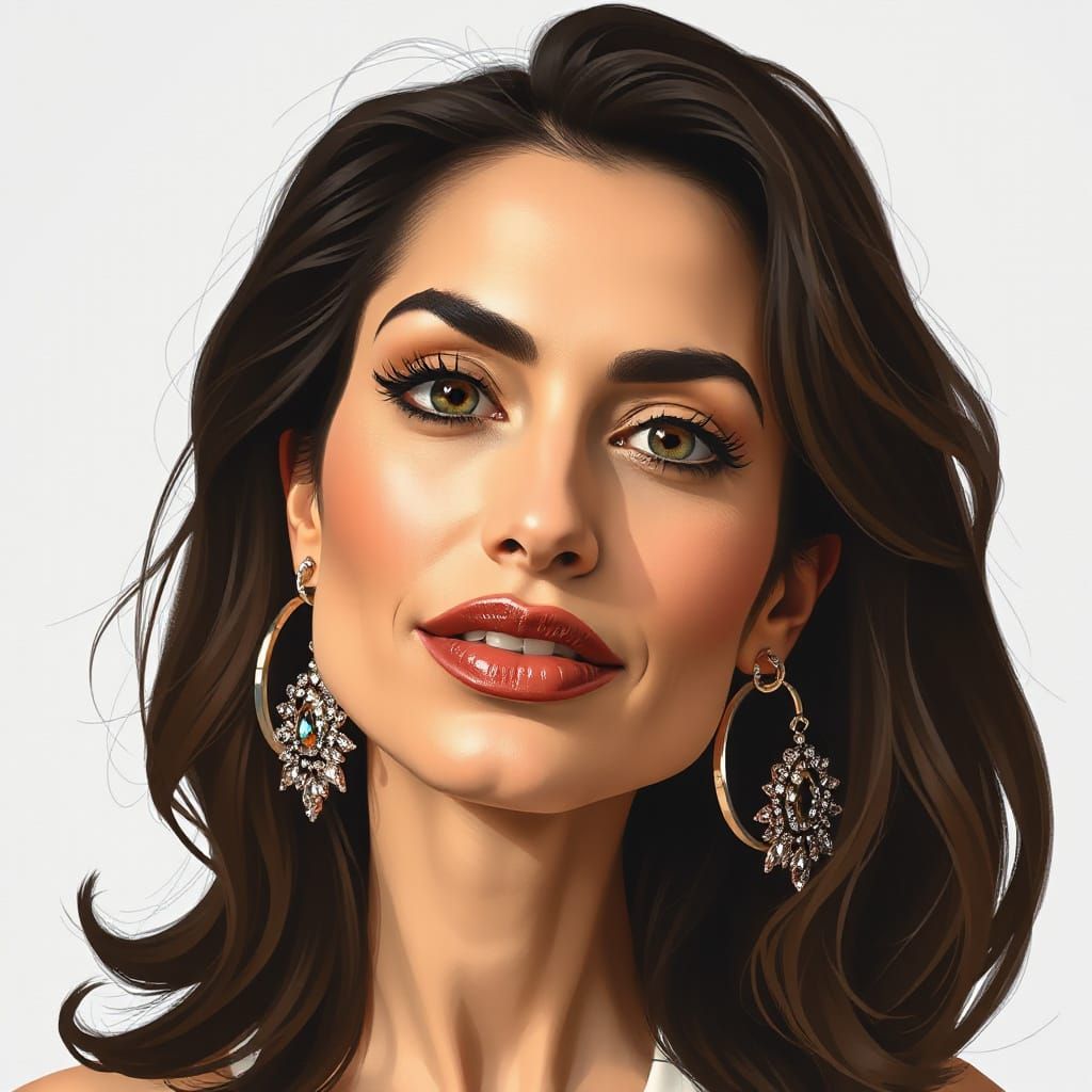 Monica Bellucci Caricature in 8K Resolution