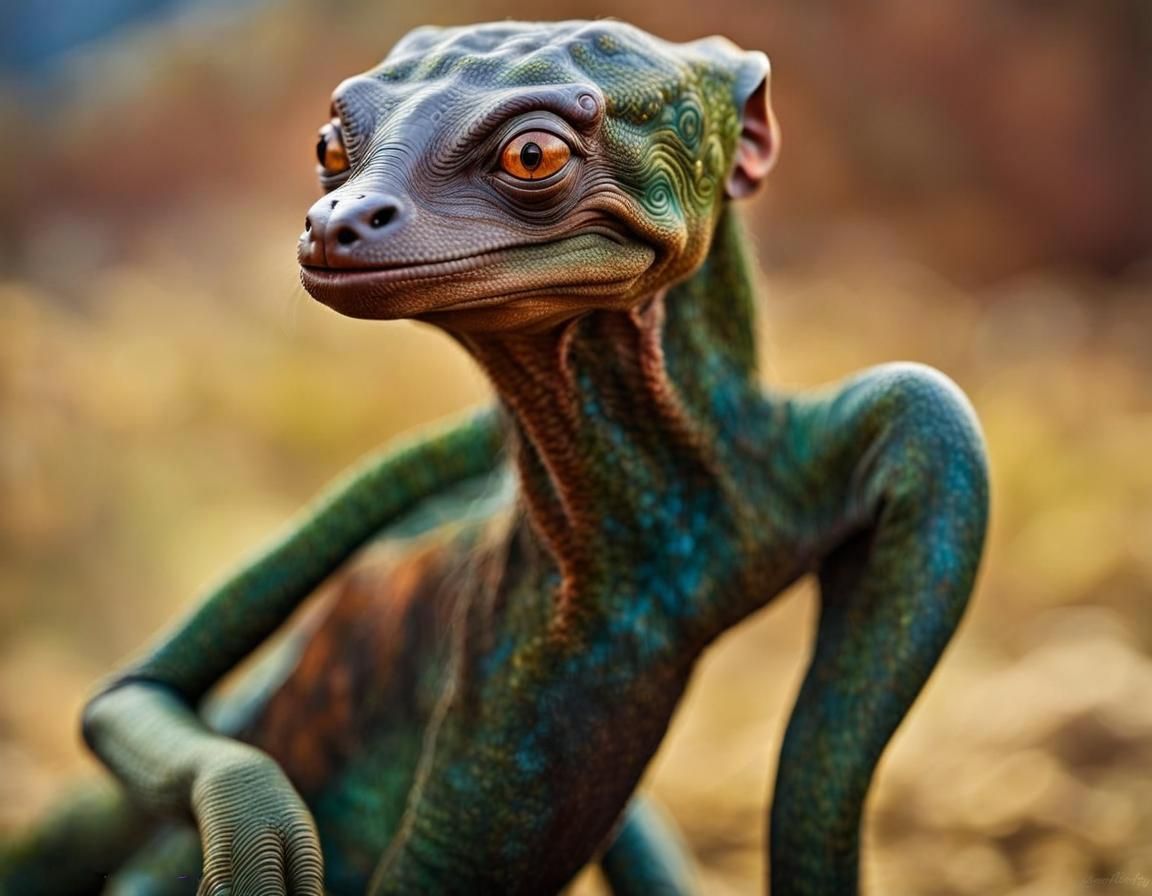 Surreal Alien Restaurant Celebration in Magical Realism Styl...