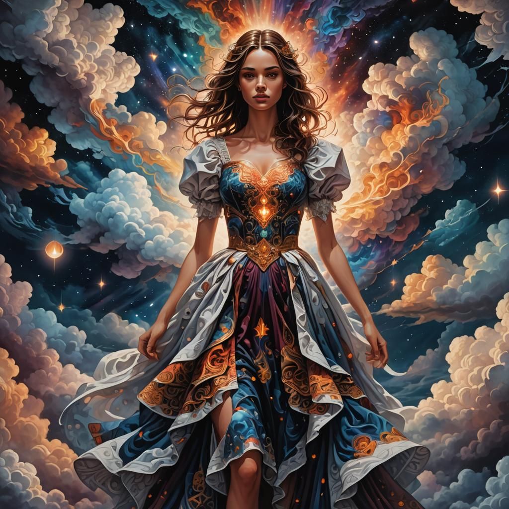 Girl in Cloud Dress: Digital Astrophotography