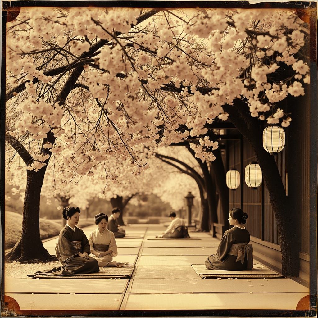 Hanami in Japan, 1889