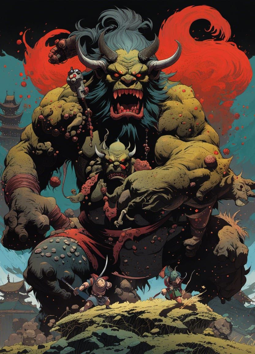 Japanese folklore ONI yōkai, demon, orc, ogre