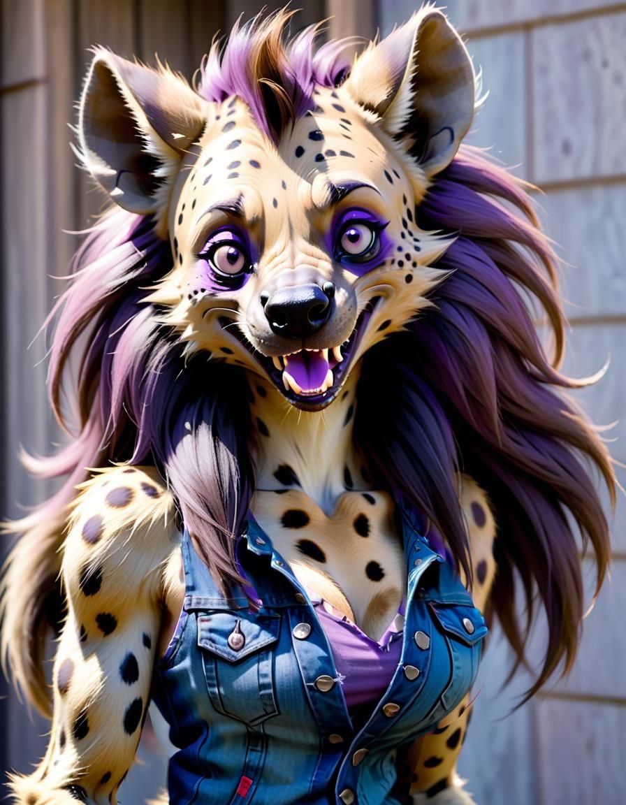 Anthropomorphic Hyena's Alluring Girl Next Door Portrait