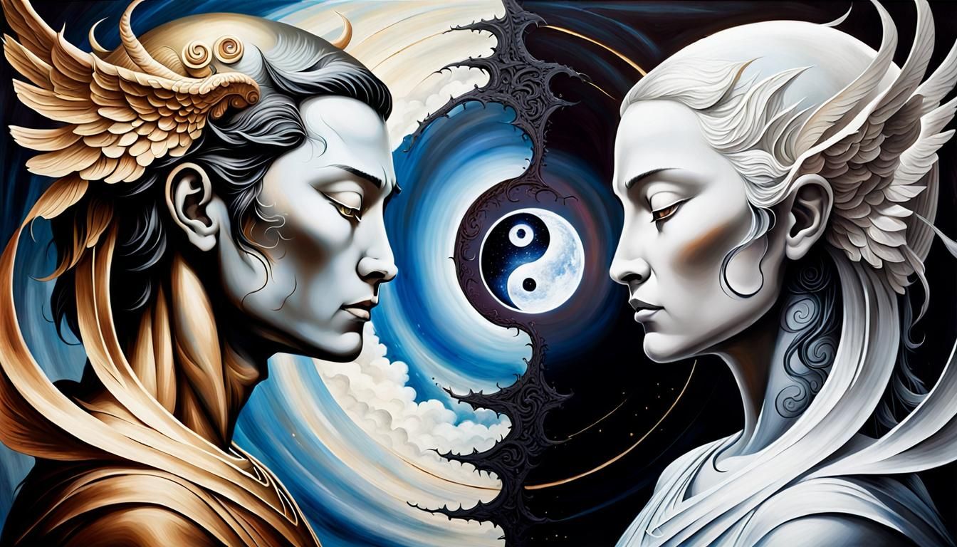 Angel and Demon: Delicate Equilibrium in Illustration