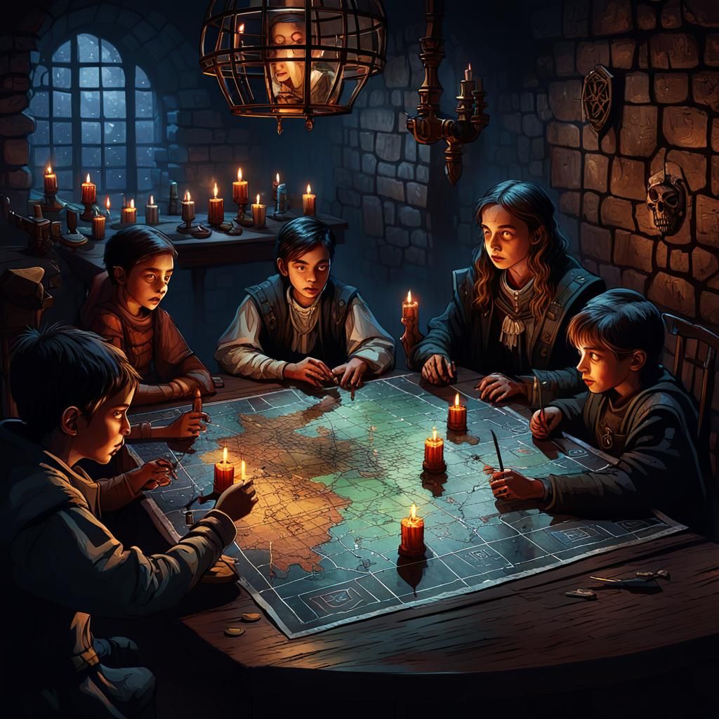 D&D Game Night: A Suspenseful Scene