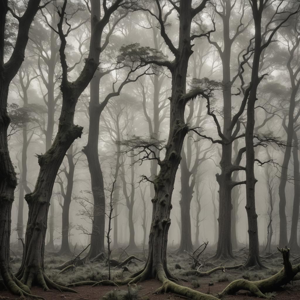 Ethereal Forest: Ansel Adams-Inspired Time Illusion