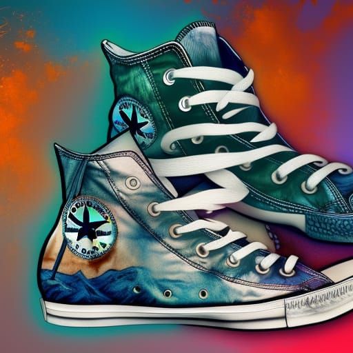 Converse High-Tops in Detailed Matte Painting
