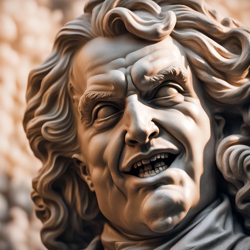 Marquis De Sade Marble Statue with Torture Whip