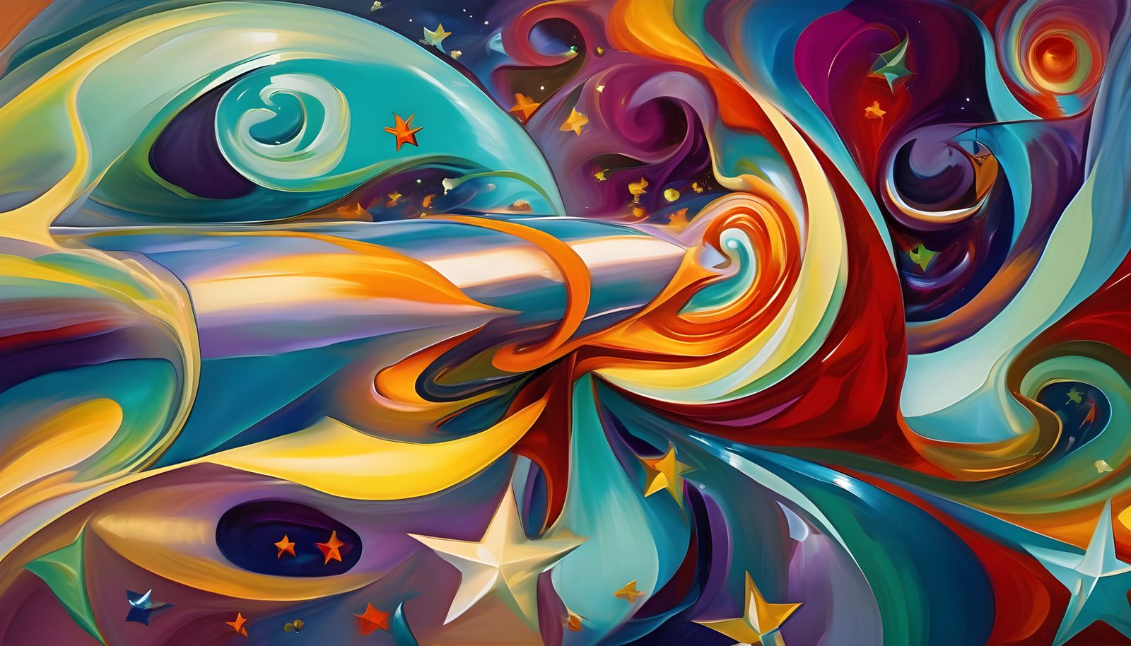 Vibrant Celestial Convergence in Hyper-Speed