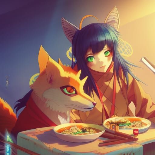Kitsune and Ramen