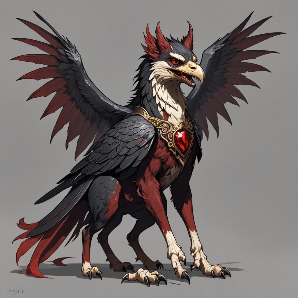 Gryphon and Vampire Fusion Creature
