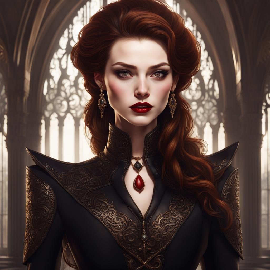 Regal Villain Portrait in Detailed Matte Painting Style