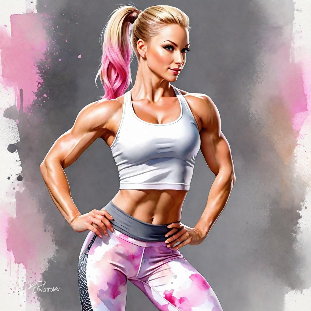 Dance Teacher Portrait in Watercolor Pencil Style