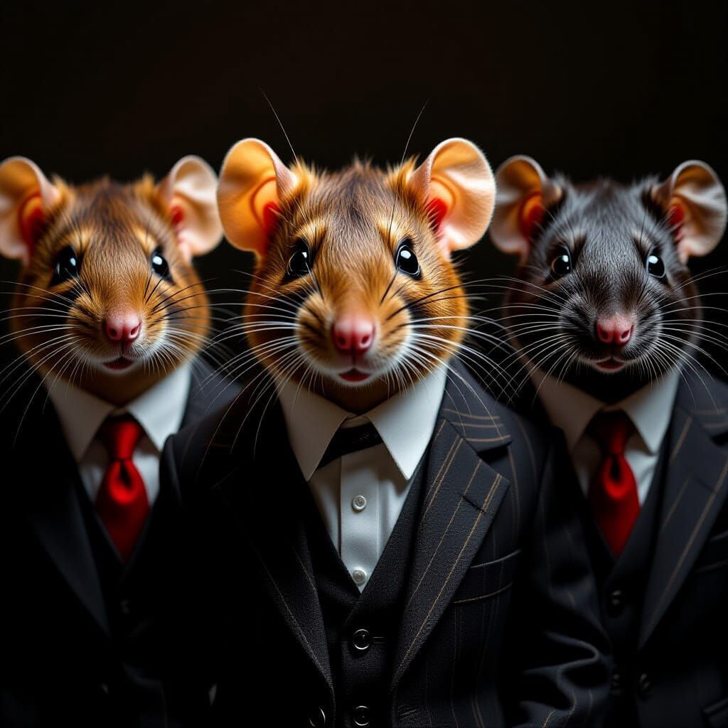 Cute Rat Cartel in Serious Suits