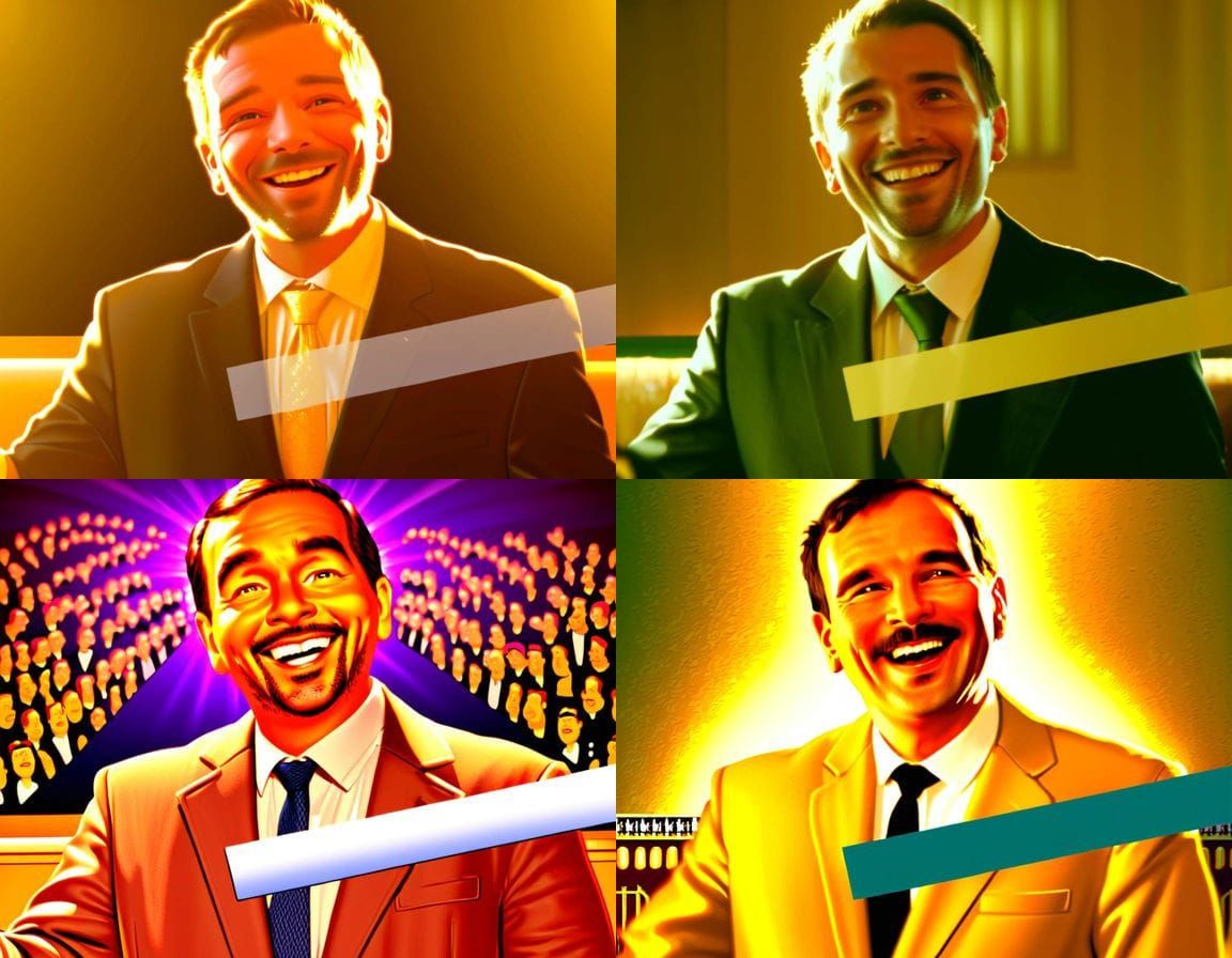 Jovial Man Engages Audience with Humor