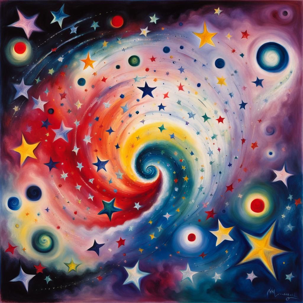 Chagall-esque Maelstrom of Glowing Stars