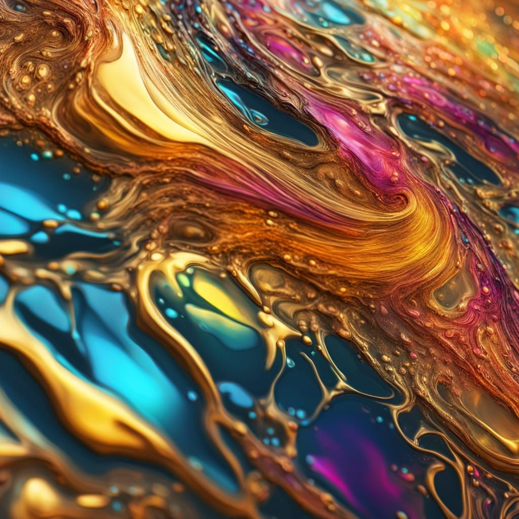 Surreal Resin Cast Macro Photography with Glowing Threads
