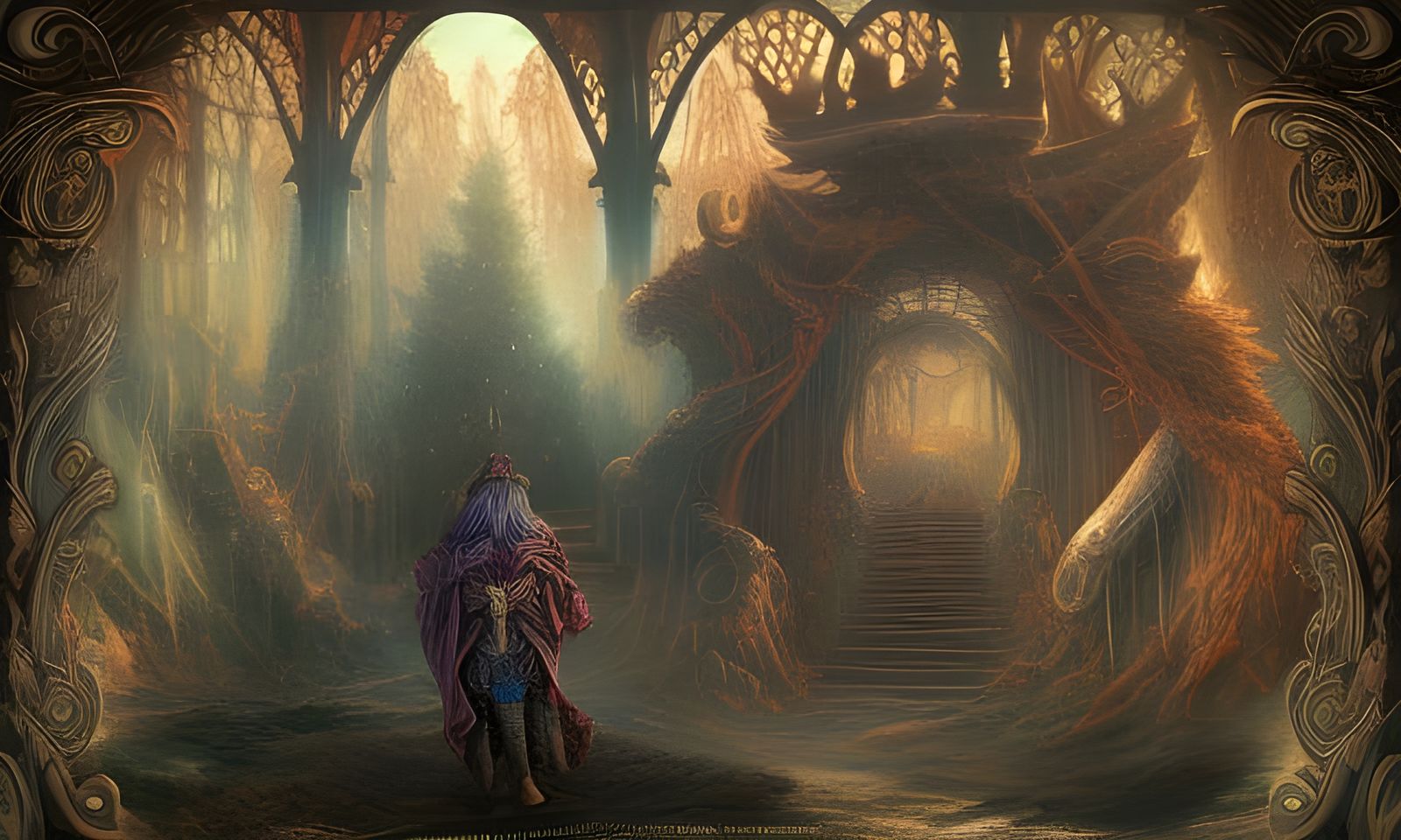 Wandering Wizard: Bright Fantasy Concept Art