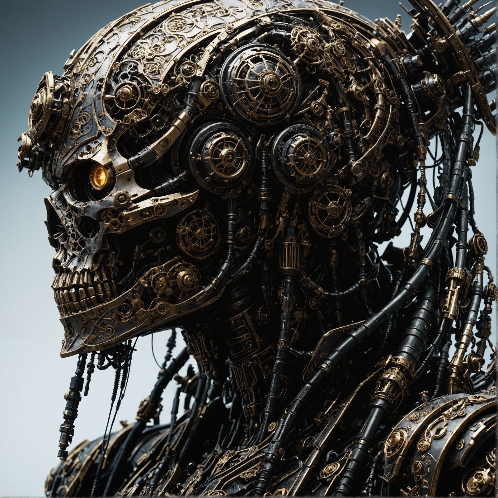 Fantasy Anime Cyborg Inspired by Warhammer 40k