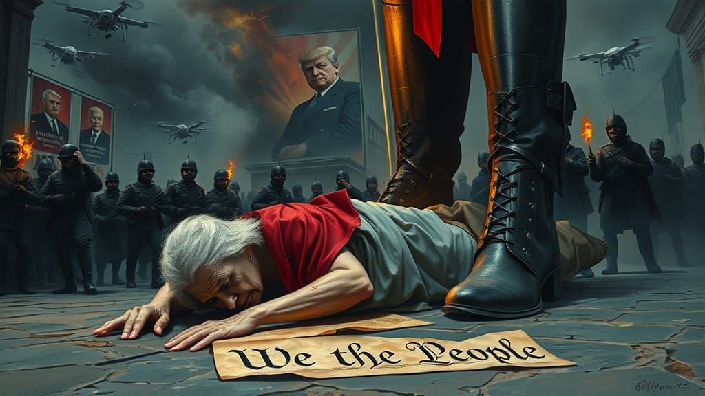 Fascism Overpowering Democracy in Dystopian America