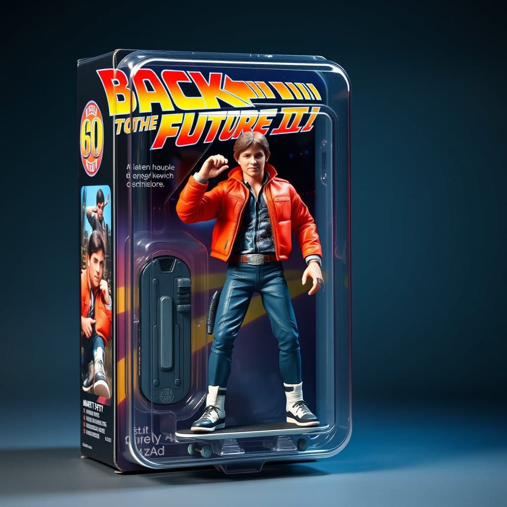 A Marty McFly - Back to the Future II Action Figure in its O...