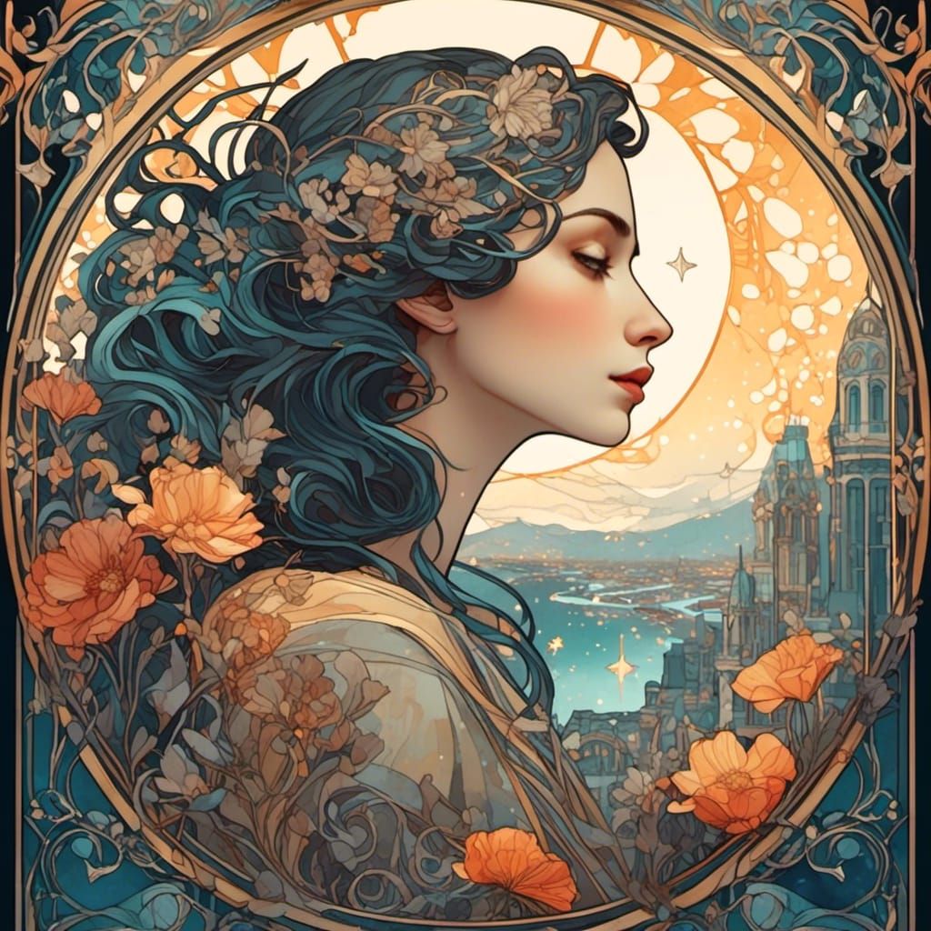 night city on the background