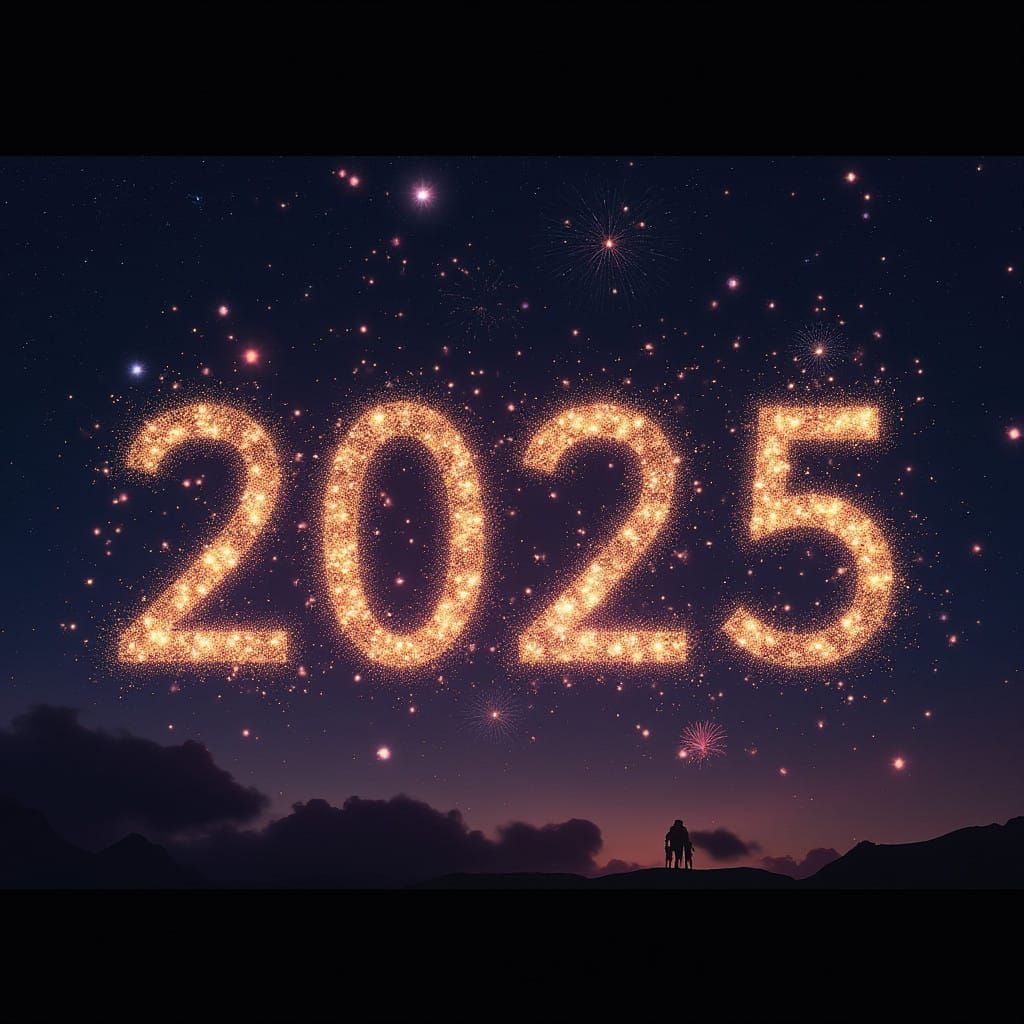 Celestial Celebration in a Golden Galaxy