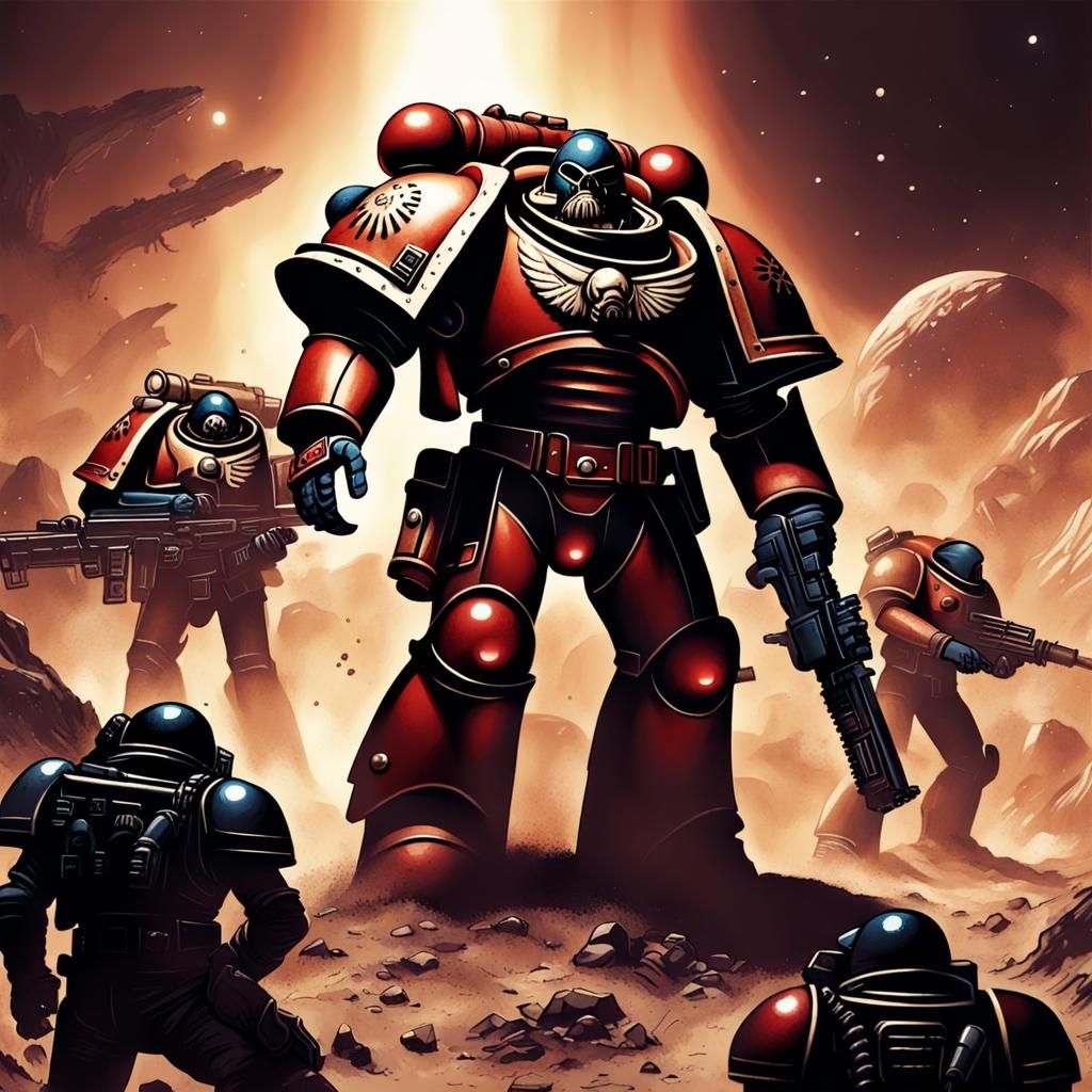 Space Marine Battle on Dark Planet