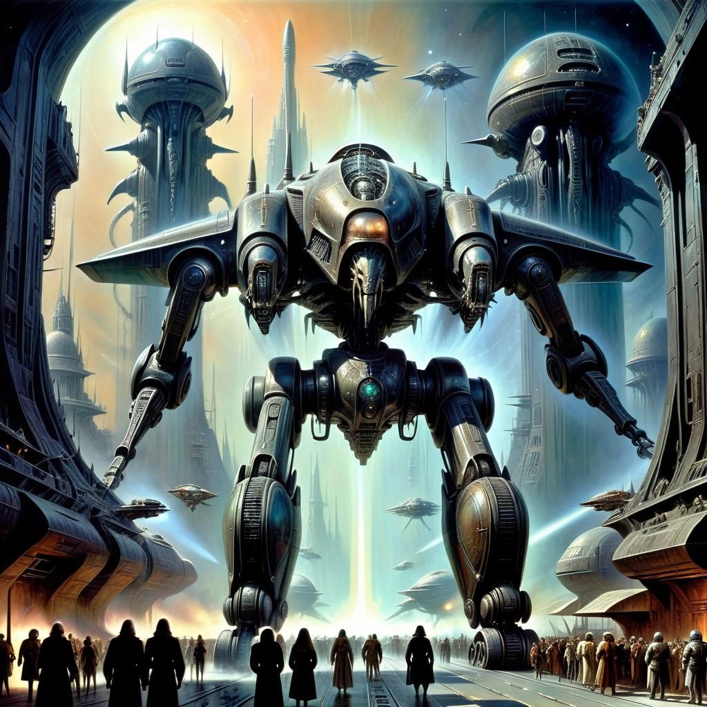 Epic Sci-Fi War Invasion in Space Age