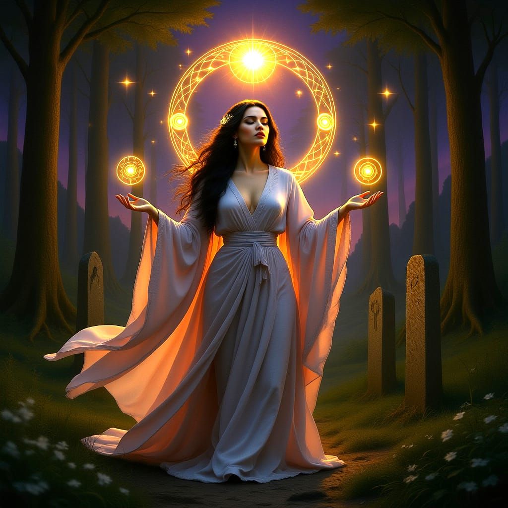 Ethereal Dream Weaver in Liminal Landscape