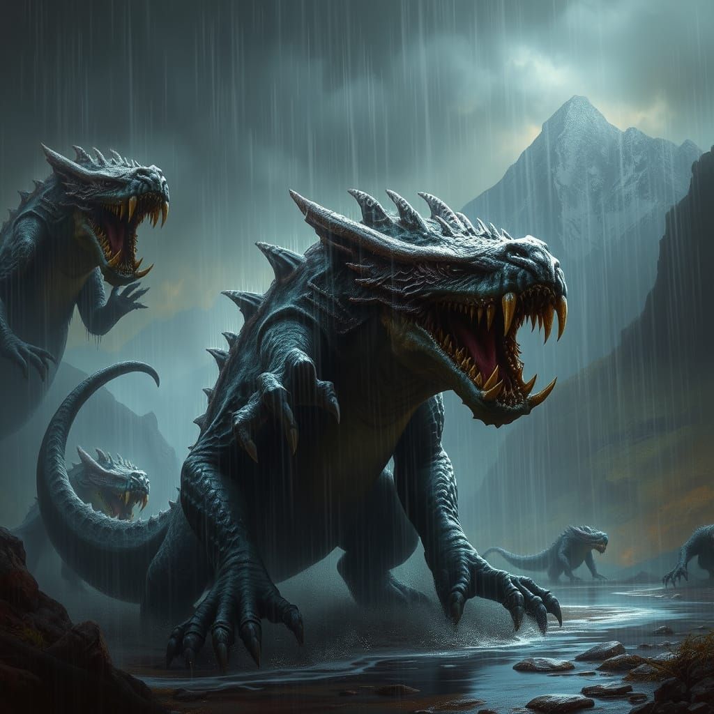 Mystical Realm Hunt in Gothic Fantasy Style