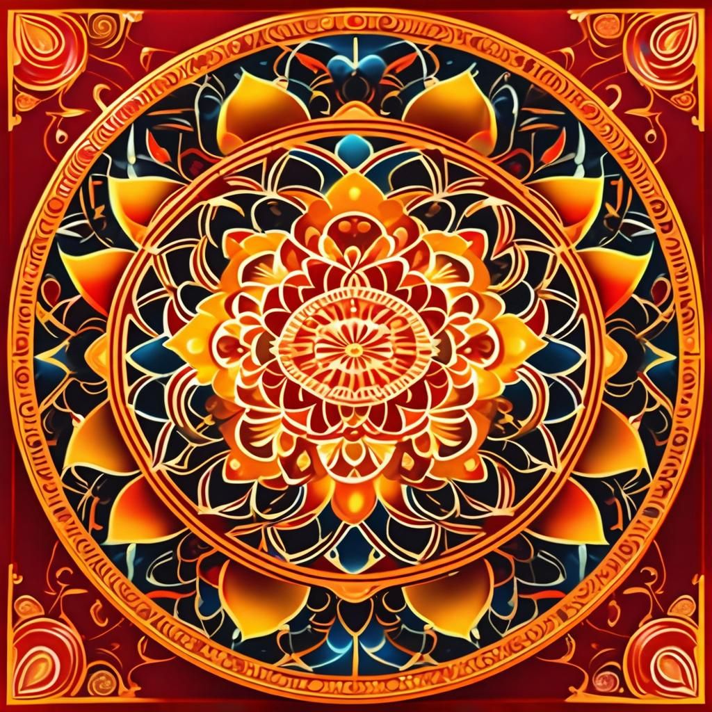 Circle shadowing painting, hyperdetailed pattern, Homocentri...