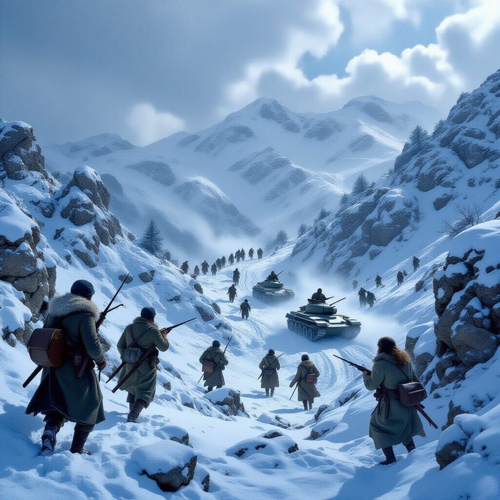 WWII Greek Resistance in Snowy Mountains
