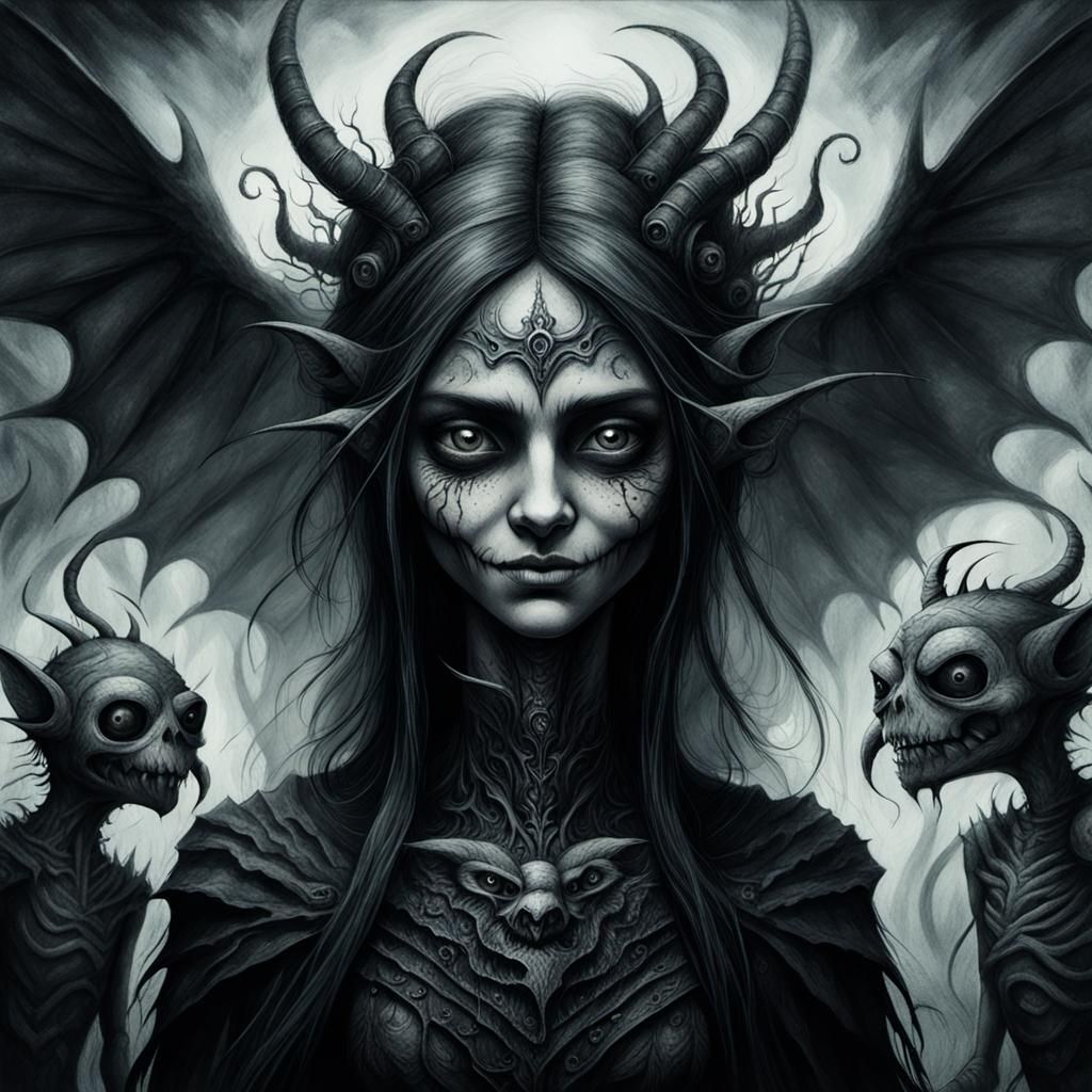 Dark Fairy in Gothic Style