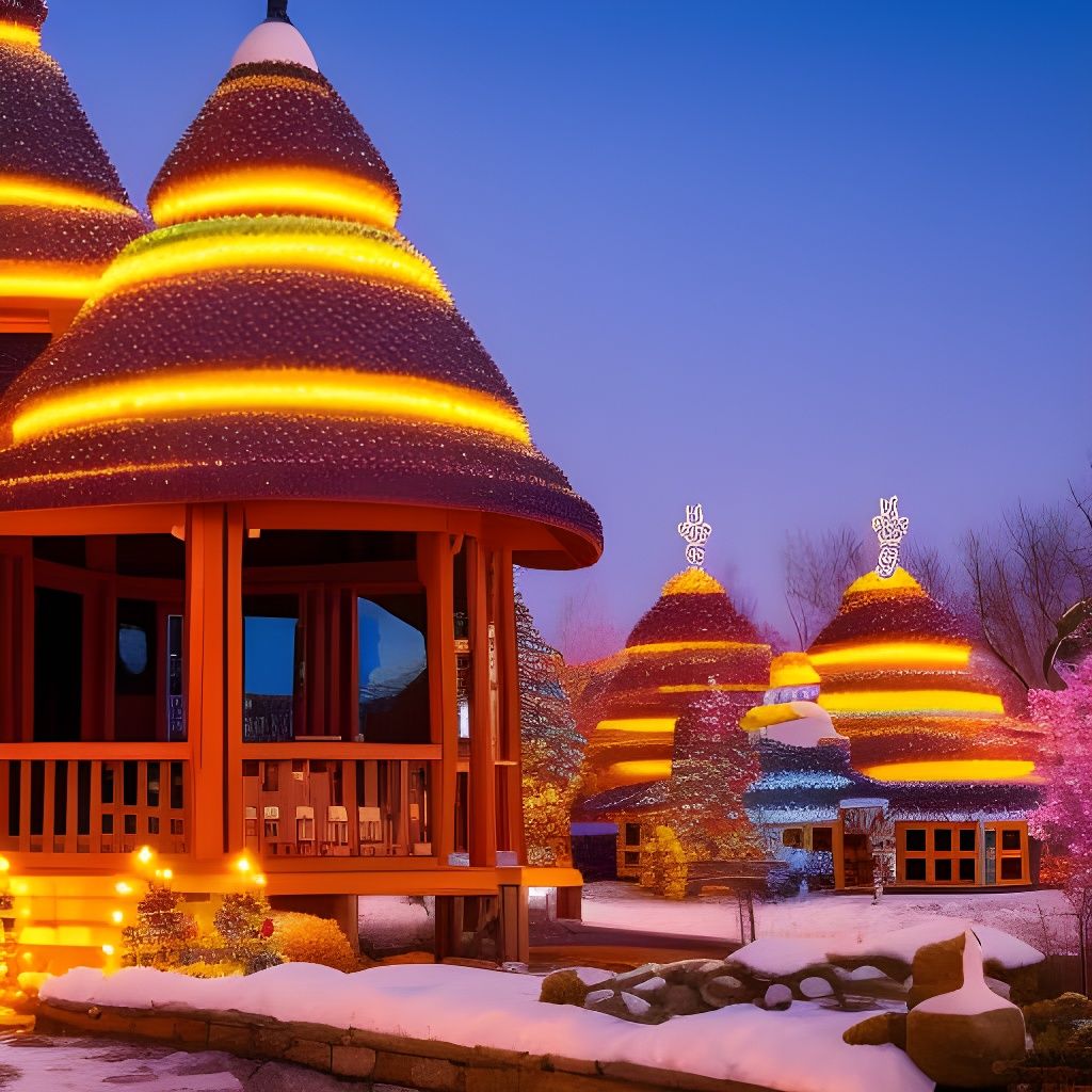 Festive Gingerbread House in Natural Lighting
