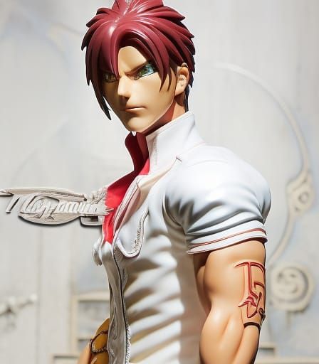 Anime Portrait of a Man in Gothic Cityscape