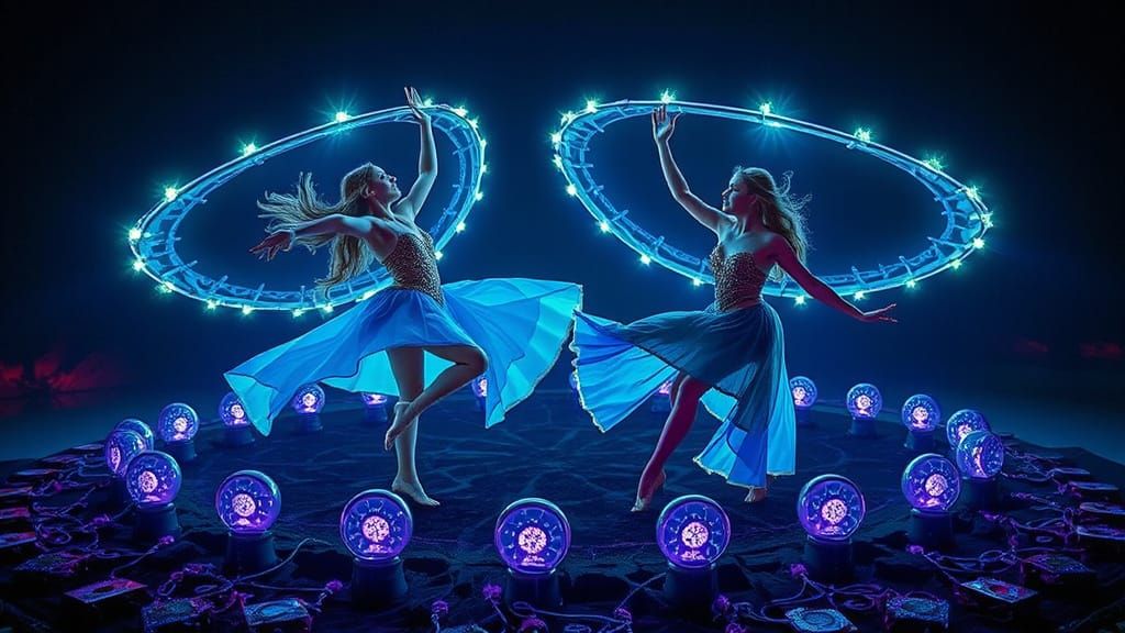 Bioluminescent Dancers in Celtic Fairy Ring