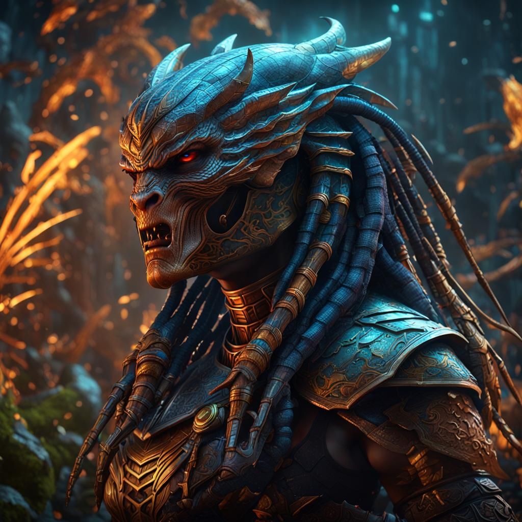 Intricate Predator Queen Concept Art in Unreal Engine