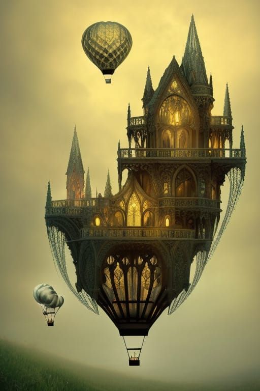 Gothic castle Hot Air Balloon
