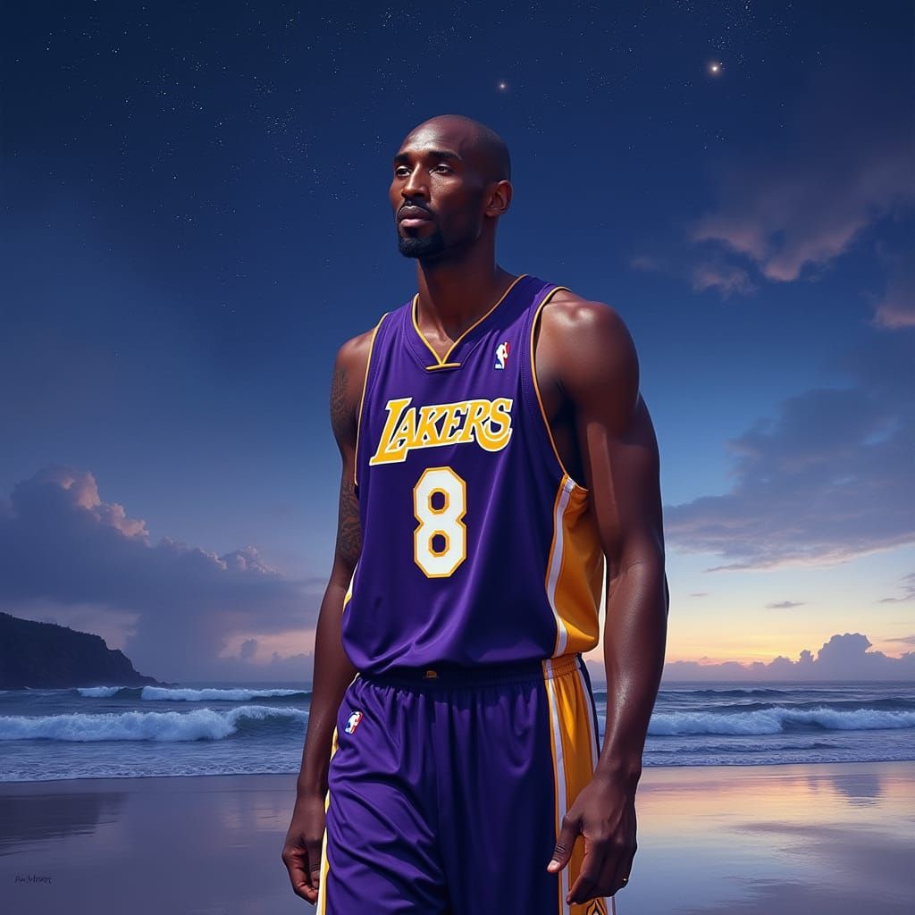 Kobe Bryant in Starry Night