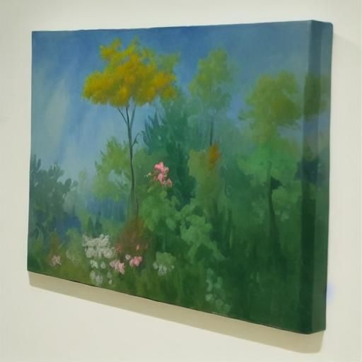 Plant in Gouache Style Impressionist Masterpiece